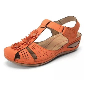 Moteris 2020 Metų Vasaros Odos Vintage Sandalai Sagtis Atsitiktinis Siuvimo Moterų Retro Sandalias Moterų Moteriški Platforminiai Batai 36-45
