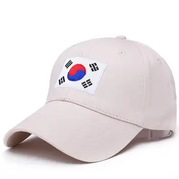 2019 naujas vasaros hip-hop bžūp vyrai moterys kepuraičių Korėja Harajuku nacionalinės vėliavos siuvinėjimo skrybėlę Reguliuojama medvilnės skrybėlės