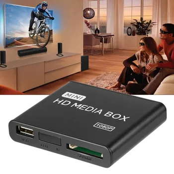 HD 1080P Media Box HDMI Media Player Box Vaizdo TV Multimedia Player ES Prijunkite USB Pašalinti Paramos MKV, RM-SD SDHC MMC USB HDD-HDMI