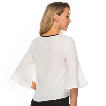 Blusas mujer de moda 2021 balta palaidinė moterų plius dydis viršūnes šifono moterų palaidinė marškinėliai moteriški viršūnes ir palaidinės harajuku 3862 50