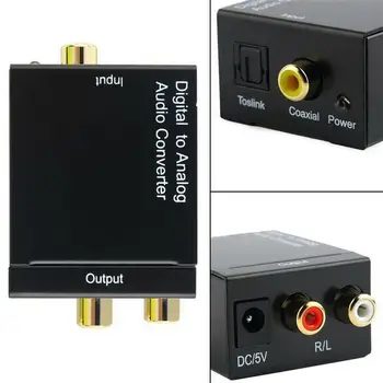 Skaitmeninio į Analoginį Analoginis Garso Keitiklis Adapteris Įkalbinėti Bendraašius Optinis Toslink RCA R/L Optinis RCA 3,5 mm Lizdas