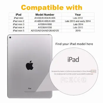 Cute Kačių Smart Case For Apple iPad Mini5 2019 Mini 5 4 3 2 1 7.9