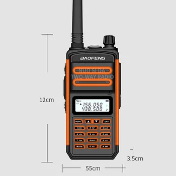 VHF UHF Nešiojama Walkie Talkie Du Būdu Radijo BaoFeng S5 Plus 10W 30Km Kumpio ir CB Radijo Ilgo Nuotolio Dvigubos Juostos Radijo Baofeng 5 Plius