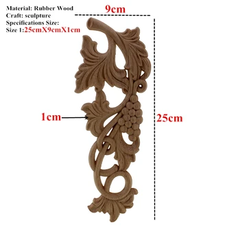 VZLX Mediniai Decal Raižyti Kabinti Prekių Kampe Appliques Vestuvių Namų Dekoro Priedai Miniatiūros Europoje Woodcarving