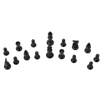 32pcs Plastiko Šachmatų Užbaigti Chessmen Tarptautinis Žodis Šachmatų Rinkinį Black & White Šachmatų Gabalas Pramogų Priedai