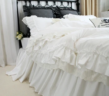Europos Chaki patalynės komplektas dvigubai nėrinių pynimas antklode padengti patalynės elegantiškas lovatiesė paklode vestuvių dekoro lova, drabužių HM-04B