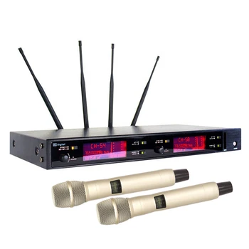 Sinbosen UHF Dual Bevielio Mikrofono Sistema Scenoje skaitmeninis UHF mikrofono