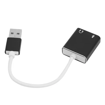 USB o Adapteris, Išorinis Stereo Garso Plokštę su 3,5 mm Ausinių ir Mikrofono Lizdas,Tinka 