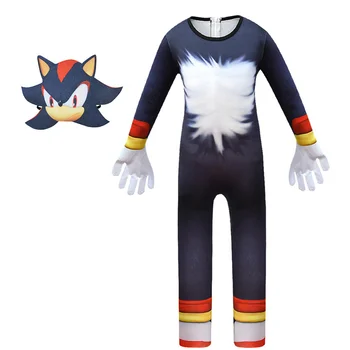 2020 Išgalvotas Helovinas Kostiumas Vaikams Anime ir Animacinių filmų Cosplay Sonic The Hedgehog Kostiumai Berniukams, Mergaitėms Kalėdų Jumpsuit Rodyti Kostiumas