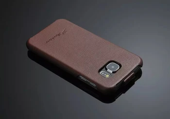 Mados natūralios Odos Flip Cover Case for Samsung Galaxy S6 G920F Aukščiausios Kokybės Prekės Originalios Išskirtinį Pilno grūdo Oda