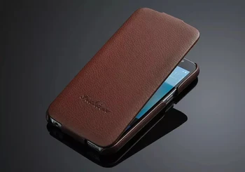 Mados natūralios Odos Flip Cover Case for Samsung Galaxy S6 G920F Aukščiausios Kokybės Prekės Originalios Išskirtinį Pilno grūdo Oda
