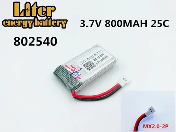 3.7 V 800mAh 25C Talpos Lipo Baterija 802540 + USB Įkroviklio Molex 50005 RC Quadcopter Drone