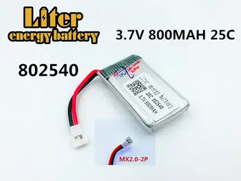 3.7 V 800mAh 25C Talpos Lipo Baterija 802540 + USB Įkroviklio Molex 50005 RC Quadcopter Drone