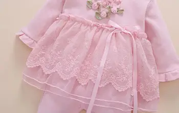 1pc merginos naujagimiui suknelė gėlių dvynių kūdikių šalis vestuvės, gimtadienis 3 6 9 mėnesių kūdikis, mergaitė medvilnės kasdien bodysuit