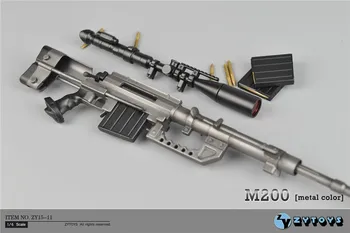1/6 metalo spalvos M-200 šautuvas ginklas modelis ZY15-11, 12