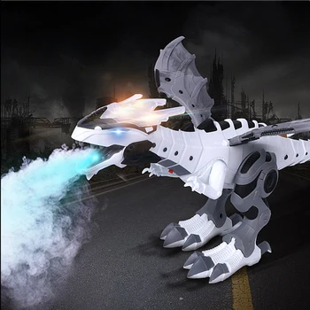Elektros Žaislas Didelio Formato Pėsčiomis Purškimo Dinozaurų Robotas Su Šviesos, Garso Mechaninė Dinozaurai Modelis Žaislas Vaikams Vaikams