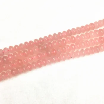 Natūralus Rožių kvarco akmens 5X8mm karšto pardavimo abacus prarasti karoliukai 