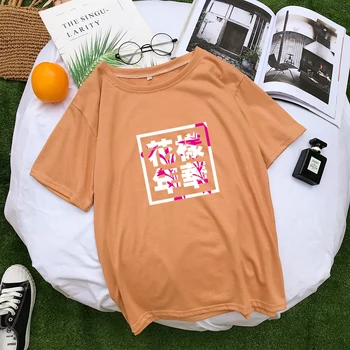 Vasaros Korėjos Stiliaus Harajuku T Marškinėliai Moterims Trumpomis Rankovėmis O-Neck Tee Marškinėliai Femme Streetwear Viršūnes Kpop Laiškas Spausdinti Camiseta Mujer