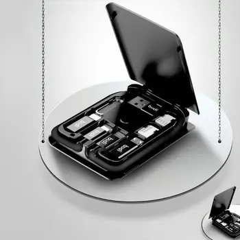 Multi-funkcija Universalus Smart Adapter Kortelių talpinimo Paramos Belaidžio Įkrovimo Kelionės SIM Kortelės Nešiojamų Saugojimo Krepšys Įkroviklis