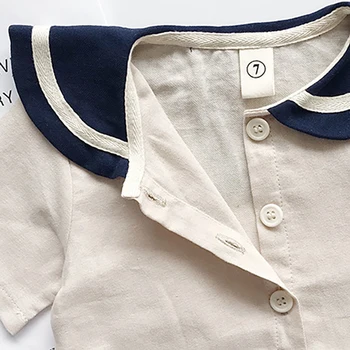 MILANCEL 2020 m. berniukų drabužiai nustatyti sailor apykakle vaikams drabužių medvilnės marškinėliai ir šortai, 2 vnt merginos kostiumas brolis ir sesuo drabužiai