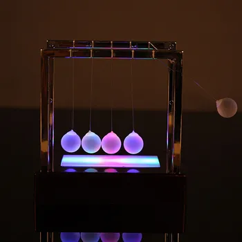 Švietimo Žaislai Niutonų Lopšys LED Šviesos Iki Kinetinės Energijos Home Office Mokslo Žaislai, Namų Dekoro LED Dekoracijos