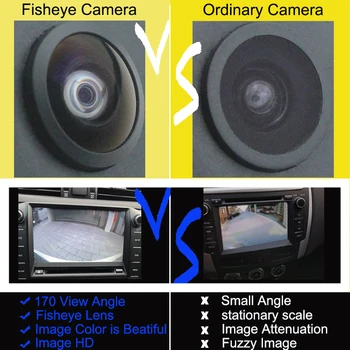 170 Laipsnių Galinis Vaizdas HD CCD Kamera, Naktinio Matymo Žvaigždės Vandeniui Sony Metalinis korpusas CCTV Automobilių Stovėjimo aikštelė, Kamera, žuvies akies 