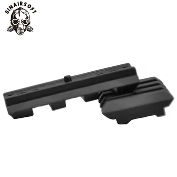 Universalus Taktinis AEG Pistoletas Plastiko Polimerų Bazės Quad Picatinny Rail Akyse Lazerio apšvietimas taikymo Sritis tvirtinimas Glock 17 5.56 1911