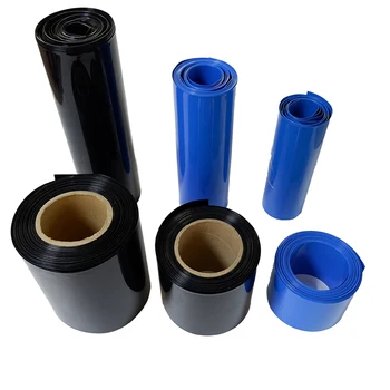 PVC 1 kilogramas, mėlyna , juoda PVC termiškai susitraukiantis vamzdelis Baterija PVC Termiškai Susitraukiantis vamzdelis Karščio Susitraukiantis