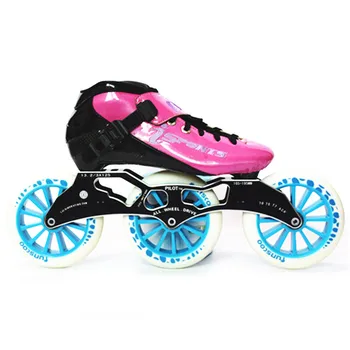 125mm 3 ratų maratono inline greitojo čiuožimo patines didelis 3X125mm greitis pačiūžos, batai, sporto varžybos vaikams, suaugusiems anglies pluošto roller
