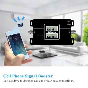 Lintratek NAUJAS Dual LCD Ekranai 3G GSM Korinio ryšio tinklo Signalo Kartotuvų 900MHz UMTS 2100MHz, 2G, 3G dviejų dažnių Mobilųjį Telefoną Signalo Stiprintuvas-