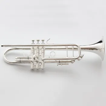 Amerikos AB190S Trimitas Sidabro Padengtą Aukso Trumpete Profesionalūs Muzikos Instrumentai su Byla nemokamas pristatymas