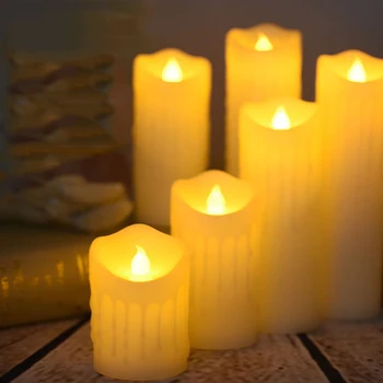 Ašaros varva led vaško žvakė, Flameless Elektroninių Vestuvių Žvakės, Dekoratyvinės,Atostogų Kalėdų/Halloween žvakė led apšvietimas