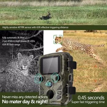 Mini300 Medžioklės Takas Kameros 12MP 1080P Naktinio Matymo 0.45 s paleidimo Laikas Nuotrauka Laukinės gamtos Spąstus Chasse Kameros, Stebėjimo Kameros 7