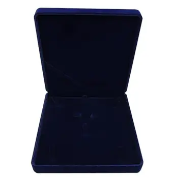 19x19x4cm aksomo papuošalų dėžutė ilgą perlų vėrinį box dovanų dėžutė jewerly nustatyti, mėlyna spalva