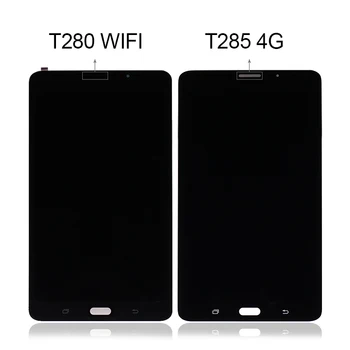 LCD Samsung Galaxy Tab 7.0 (2016 M.) SM-T280 SM-T285 skystųjų KRISTALŲ Ekrano Skydelis Modulis + Touch Ekranas skaitmeninis keitiklis Jutiklis Asamblėja