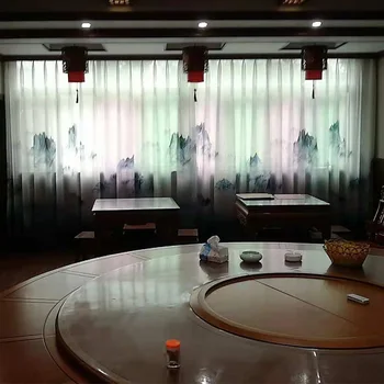 Naujas Kinijos Klasikinės Rašalo Peizažas Spausdinti Tiulis Užuolaidų aukštos kokybės Šifono Audinio Gyvenimo Kambario, Miegamasis AG443#4