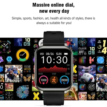 2021 Smart Watch Vyrų Vandeniui Fitneso Sporto Žiūrėti Širdies ritmo Tracker Skambinti/SMS Priminimas 