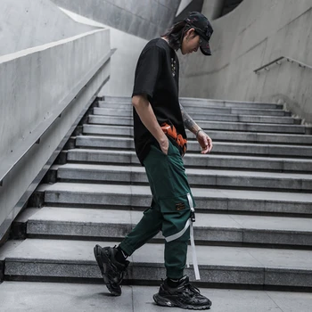 Mados Prarasti Atsitiktinis Krovinių Kelnės Vyrams Derliaus Hip-Hop Japonijos Streetwear Haremo Kelnės Poilsiu Sweatpants Žmogus Vasaros Drabužių