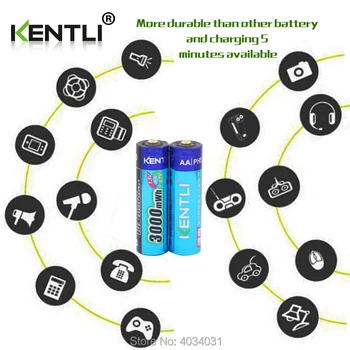 KENTLI Itin žemas savaiminio išsikrovimo 16-lizdas polimero li-ion ličio baterijos įkroviklis + 16 vnt PLIB li-ionAA / AAA baterijos