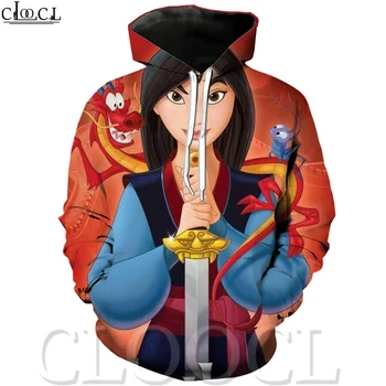 CLOOCL 3D Spausdinimo Naujas Unisex Pilna Rankovėmis Hoodies Populiarus Anime Mulan Atsitiktinis Hoodies Palaidinukė Harajuku Stilius Hoodies Viršūnės