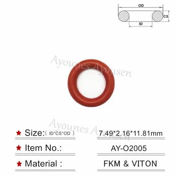 200pieces 7.49*2.16 mm degalų įpurškimo ruoniai sandarinimo žiedas už Mazda Variklio atsarginės dalys (AY-O2005)