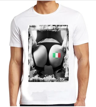 Vasarą Vyrai Italija Marškinėliai Seksuali Roko O Kaklo Print T-shirt Mens Atsitiktiniai trumpomis Rankovėmis Marškinėliai Kietas Viršūnes Camisetas