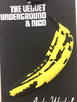 Karšto mados Andy Warholas bagažo žymeklis animacinių filmų Bananų Pop Art PVC maišelį, pakabučiai lagaminą apdailos nemokamas pristatymas
