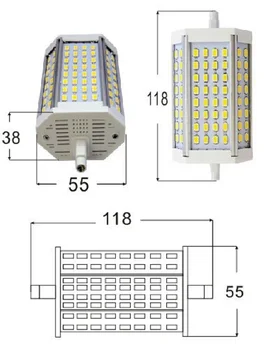 30W Led lemputė R7S 118mm pritemdomi J118 RX7S šviesos 3000lm pakeisti 300W halogenų apšvietimo prožektorius AC85-265V