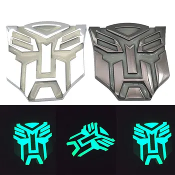 Metalo Automobilių stilius Savarankiškai šviesos po sugeria šviesą Transformatoriai Autobot Logotipas Ženklelis, Lipdukas, Decal