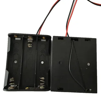 4.5 V baterijų laikiklis 3XAA baterijos lauke 3X1.5V baterija atveju 3AA baterijos ląstelių 3XLR6 baterija apvalkalas su 6