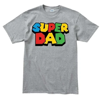 Super Tėtis Vyrų Marškinėlius Spalvinga Trumpas Rankovės Mario Luigi Tėvo Diena Dovana Tėtis SofSpun Medvilnės Hipster Kietas Viršūnes Tee