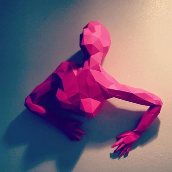 3D Popieriniai Moteris sumušė sienos Papercraft Namų Dekoro, Sienų Apdaila Galvosūkiai Švietimo 