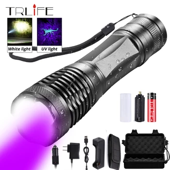 2in1 UV Žibintuvėlis LED Taktinis Žibintuvėlis Linternas 395nm Ultravioletinių Šlapimo Detektorius, Skirtas Kempingas Augintinio Šlapimo Sugauti 