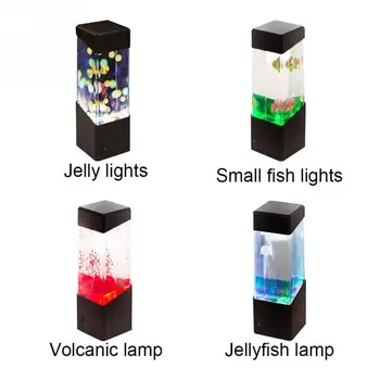 Creativfe medūzos Naktį, šviesos, Naktiniai staleliai, Lempa stalinė Lempa Akvariume Šviesos diodų (LED) Žibintai žuvų bakas, lempos Naktį Šviesos Akvariumas vaikams